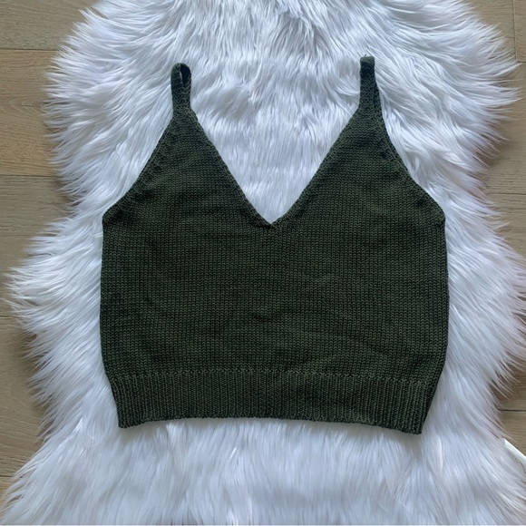 Faithfull the Brand Tops - Faithfull the Brand Woven Green Tank Top